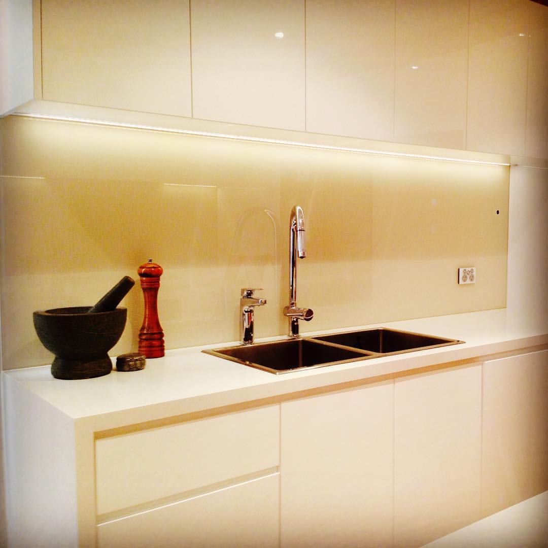 Yellow Lights On A Shiny Wall — Electrical Projects in Balgownie, NSW