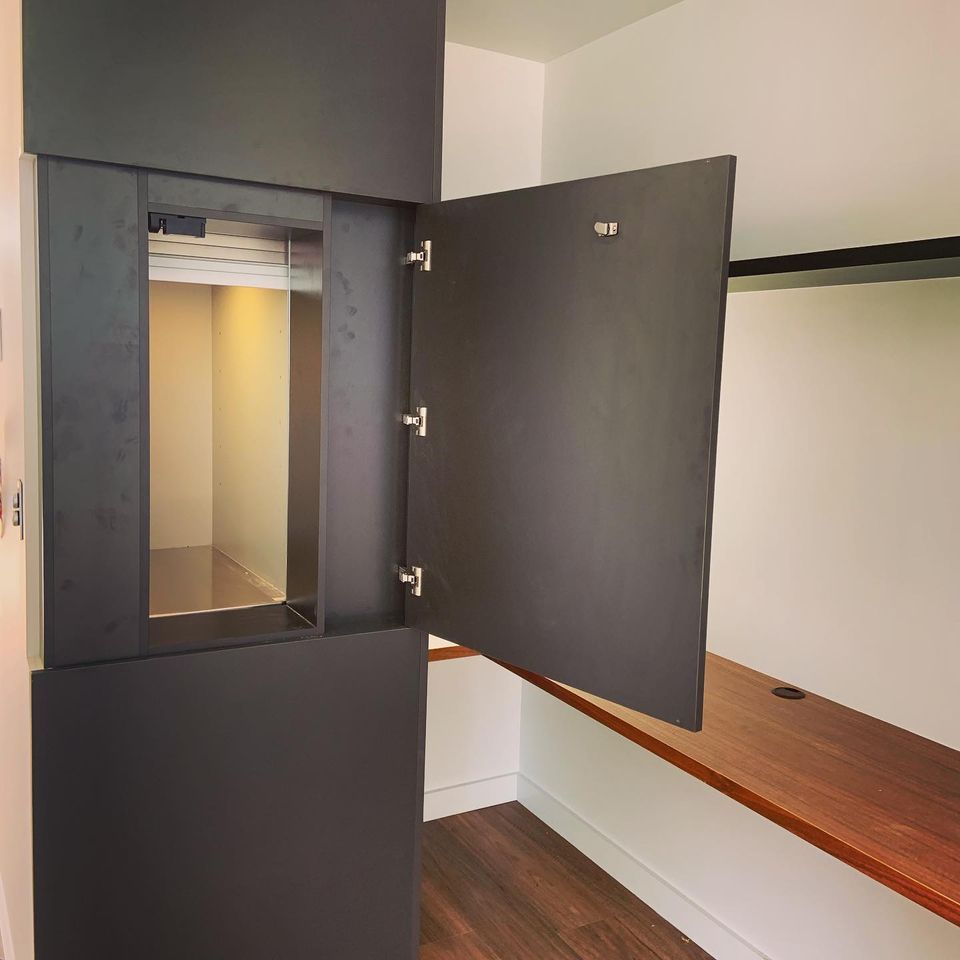 Modern Kitchen With Dumbwaiters — Electrical Projects in Balgownie, NSW