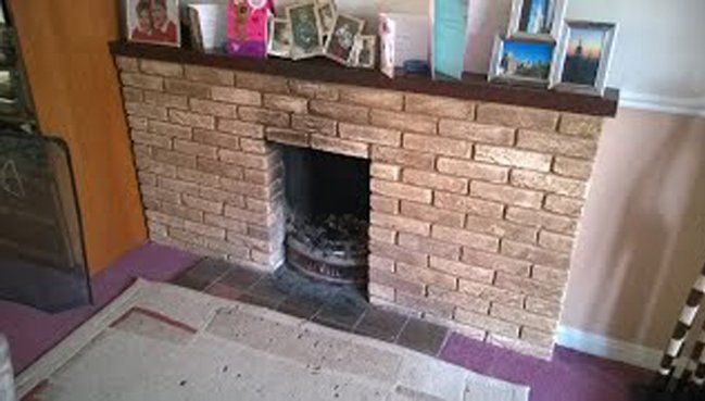 Original 80's fireplace before installation
