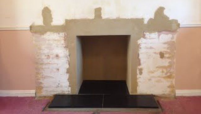 Completion of building works ready for wood burner installation