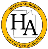 Housing Authority logo for the City of Opp, Alabama, with