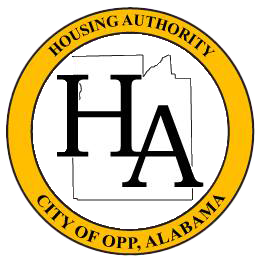Housing Authority logo for the City of Opp, Alabama, with