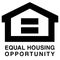 Equal Housing Opportunity logo: house outline with an equal sign inside.
