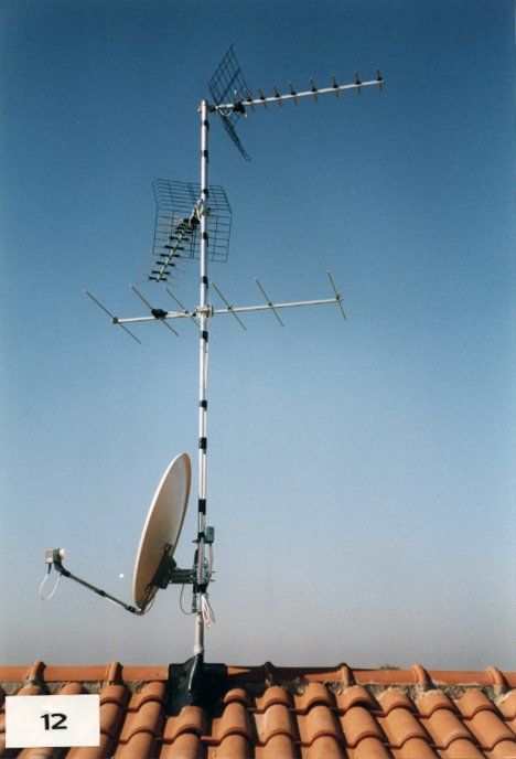 Impianto di ricezione segnale TV con tubo a base coibentata