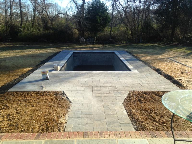 Paving Pool Area - Saluda, VA - Bayscapes LLC
