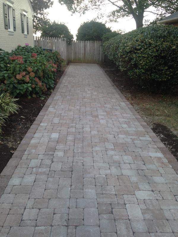 Long Paved Walkway - Saluda, VA - Bayscapes LLC