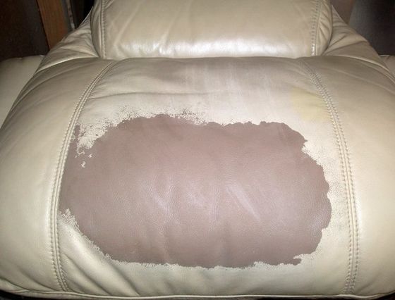 Oil-Damaged Head Rest Before
