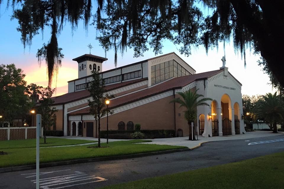 Photo of Nativity Catholic Church at sunset