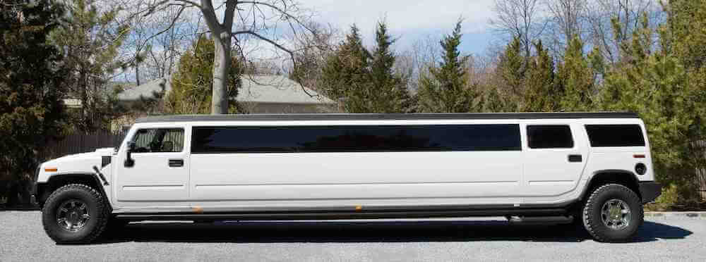 white Hummer limo Los Angeles CA