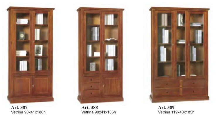 vetrine in legno