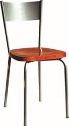 sedia con sedile rosso