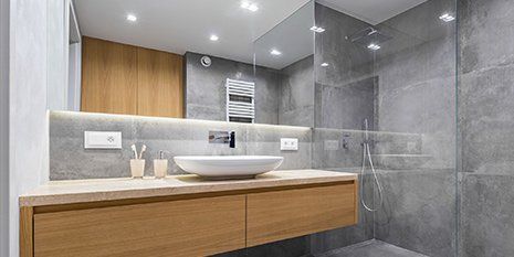Glass Replacement  — Bathroom with Mirror Shower Door in Jackson, MS