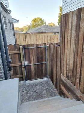 wooden fence with wooden gate