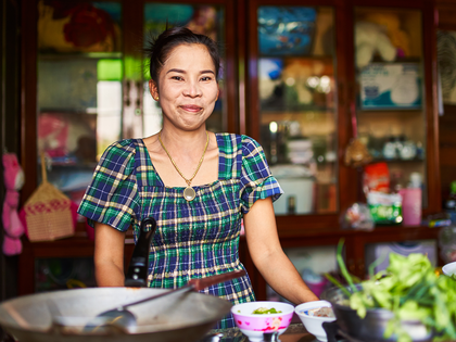 Thail woman in the kitchen