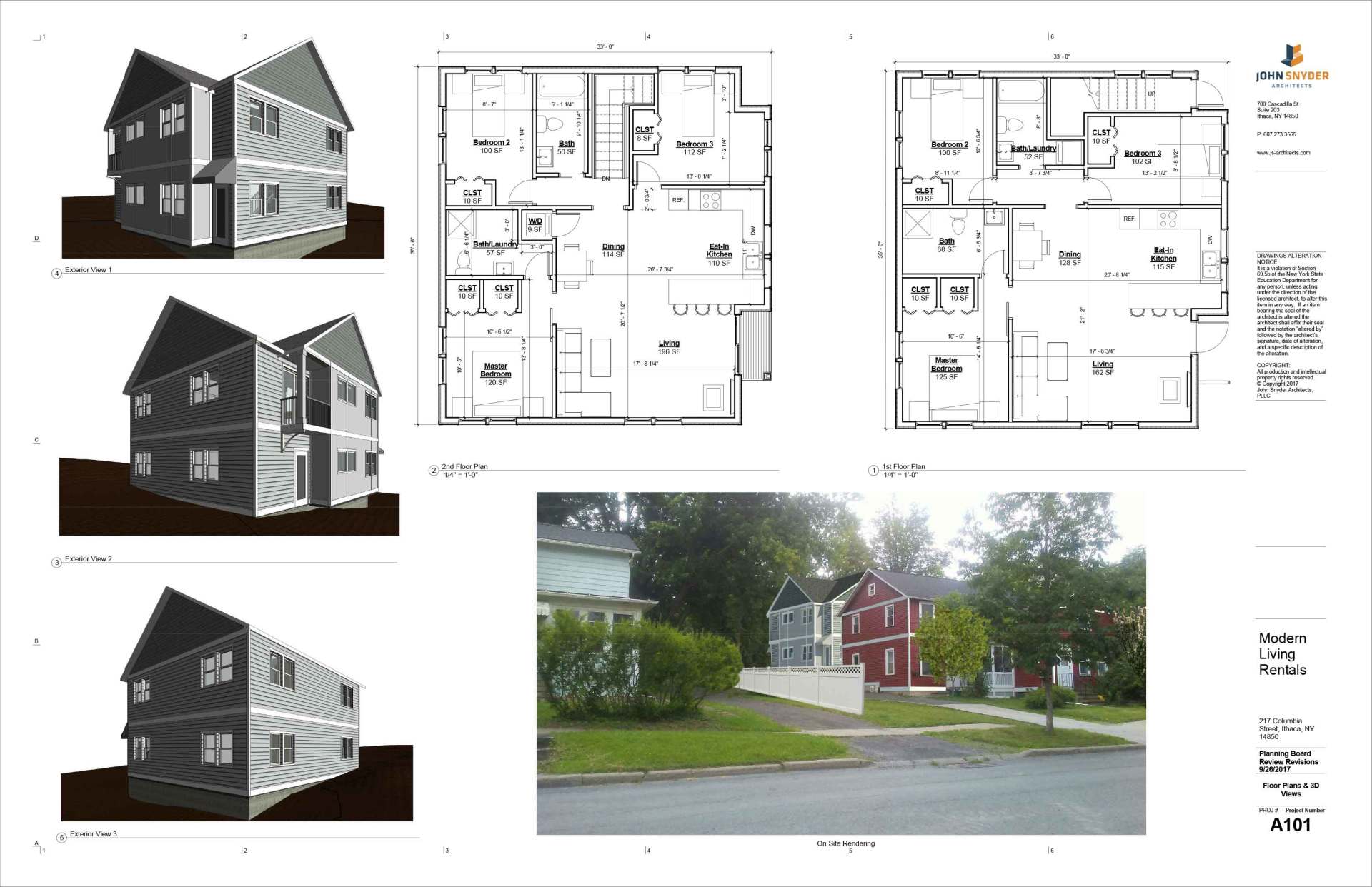 217 Columbia Renderings