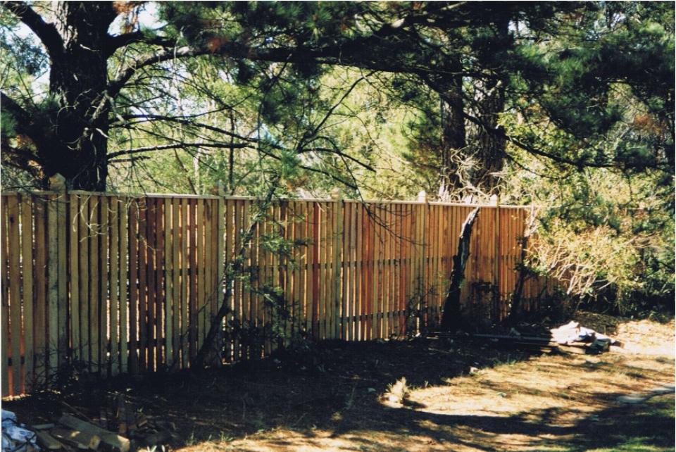 installed wooden fence