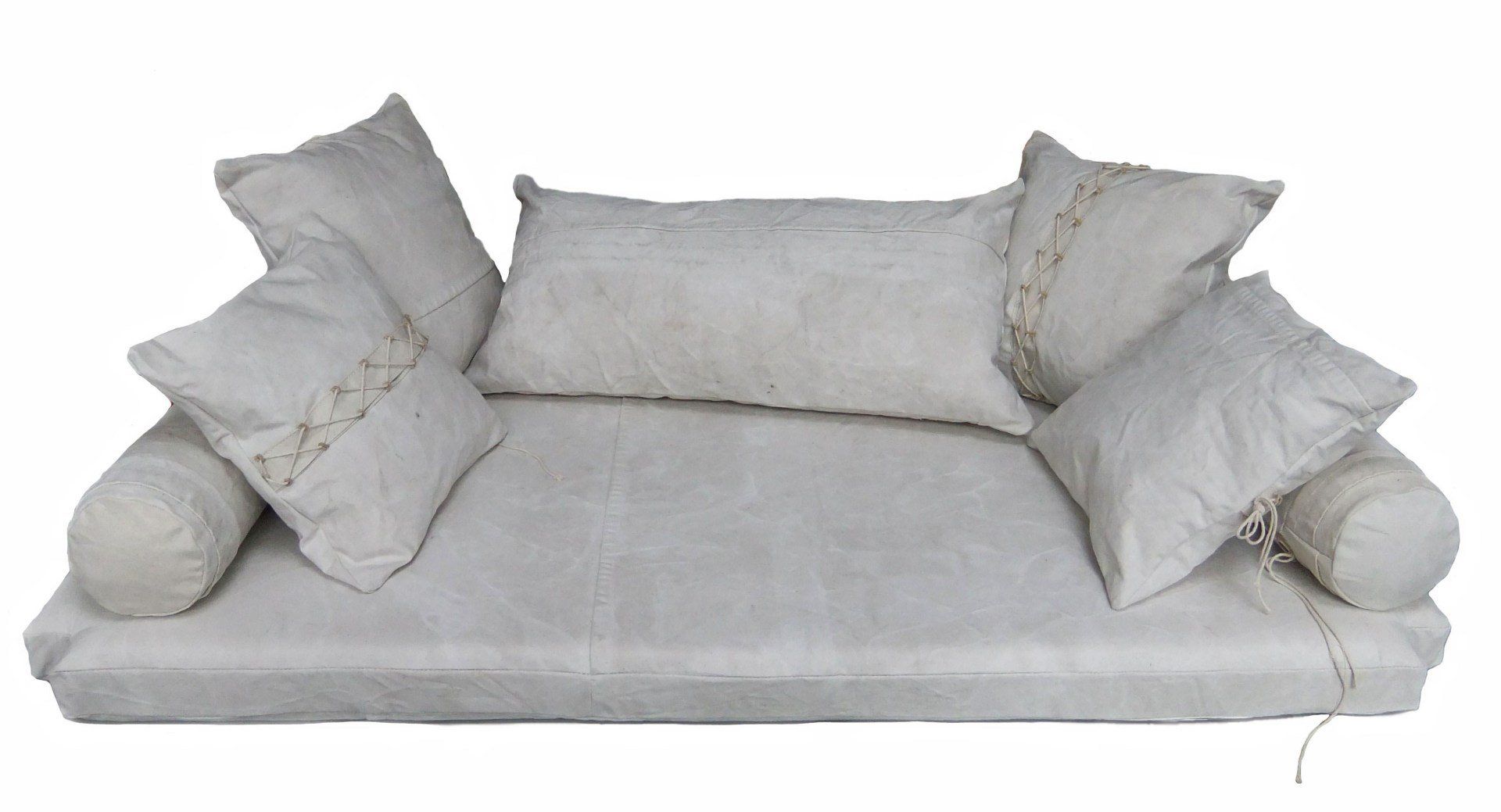 canvas matras- canvas kussens - lounge kussen - pallet kussens - lounge matras - gerecycled textiel kussens