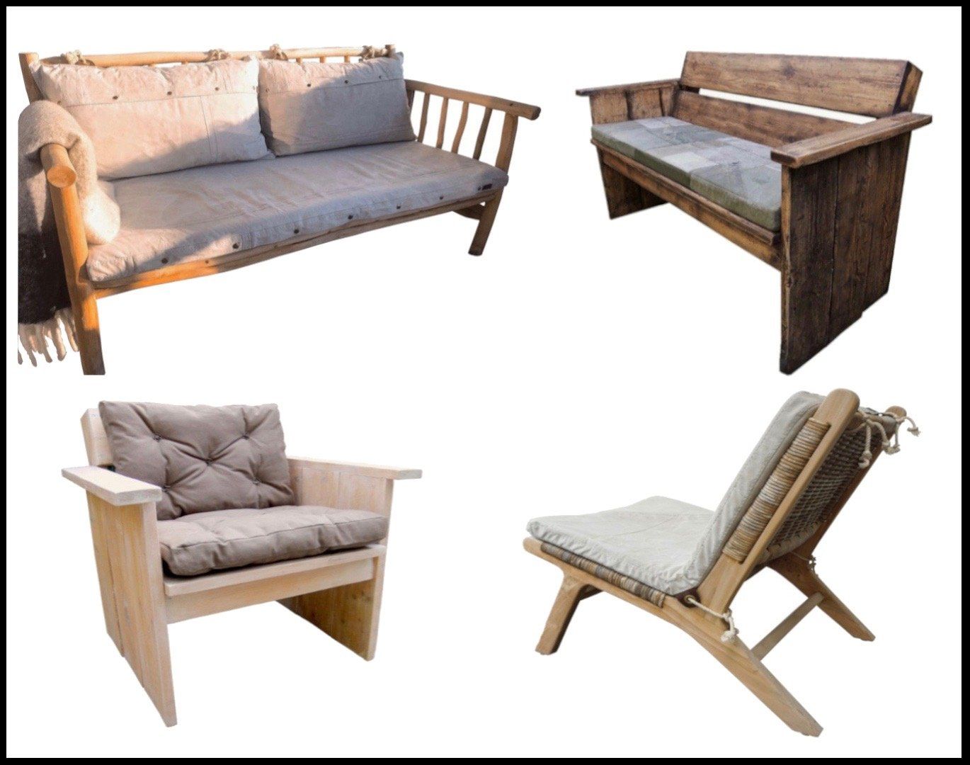 lounge kussens -canvas kussens - kussens op maat - lounge matras op maat