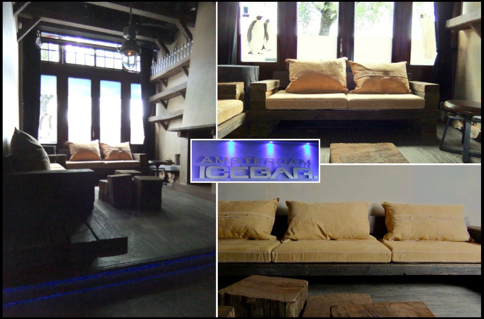 lounge kussens, Icebar - canvas kussens - kussens op maat - matras kussens 