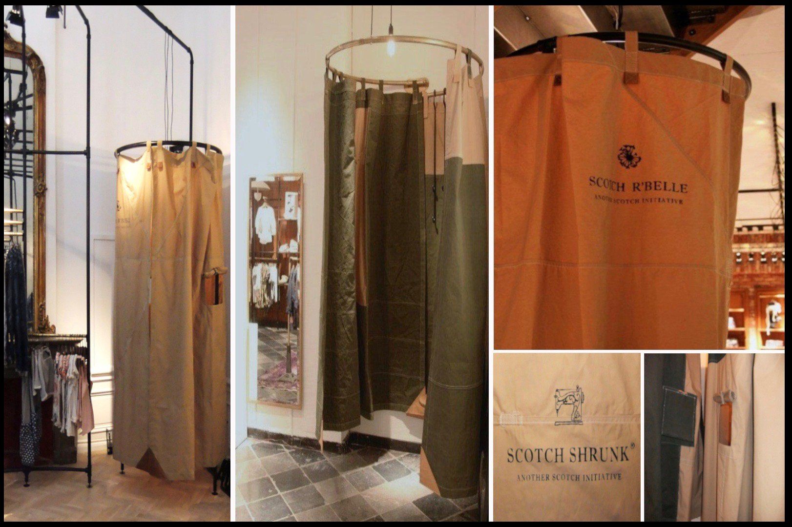 paskamer gordijnen, Scotch & Soda - canvas gordijnen - gordijnen op maat - interieur styling - winkelinrichting