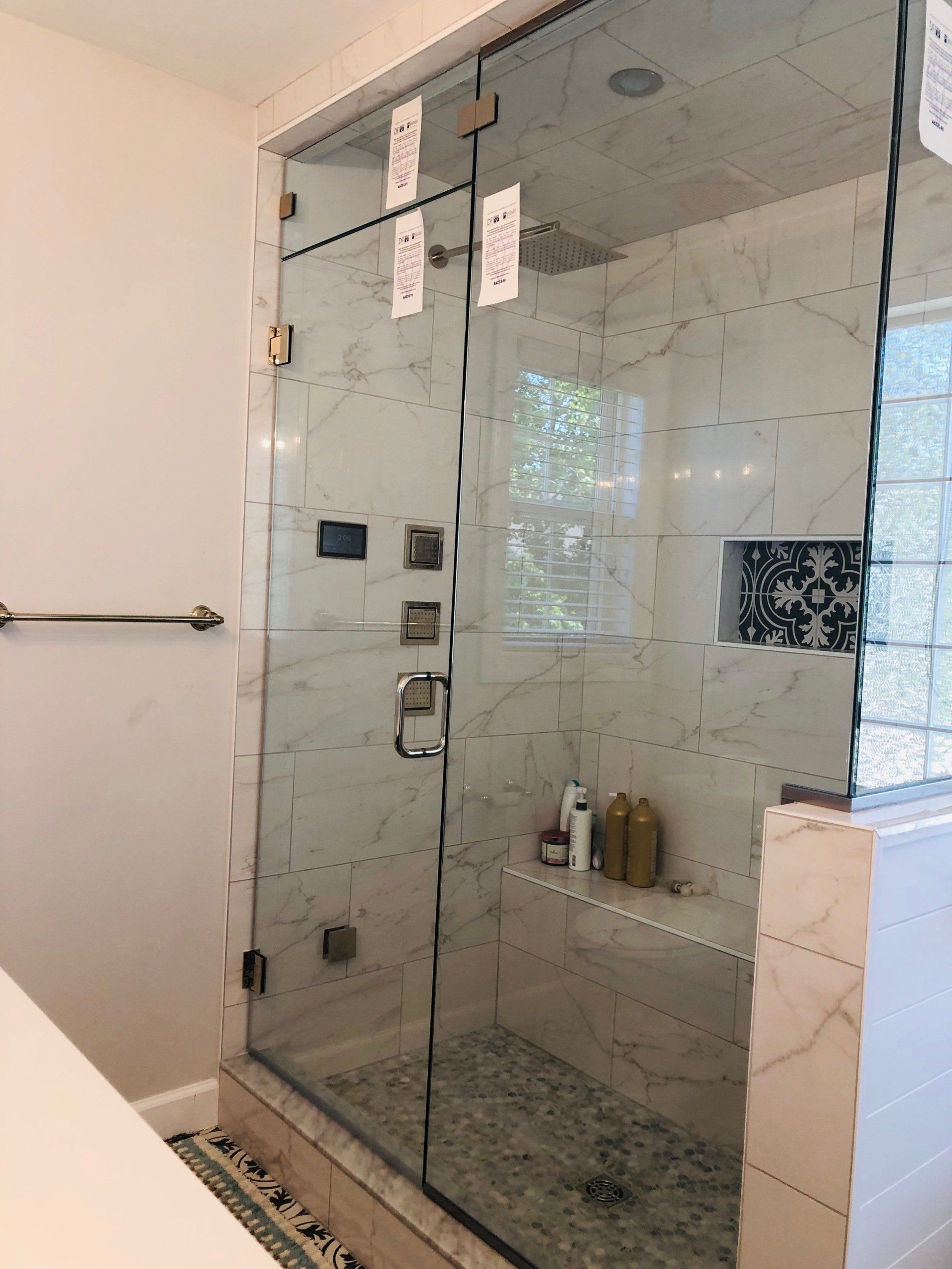 Frameless with Transom