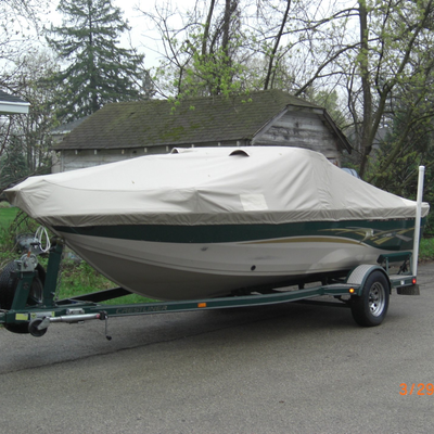 Navy Blue Boat Cover — Geneva, WI — Geneva Upholstering Corp