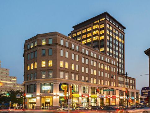 Illuminated Commercial Building in Manhattan, NY
