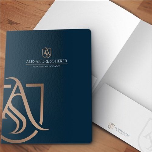 Logo e papelaria Alexandre Scherer