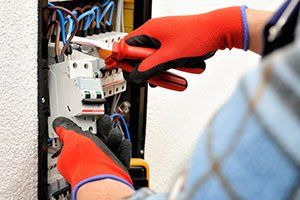 Residential Electrician — Electrician Technician at work on a Electrical Panel in Elizabethtown, PA