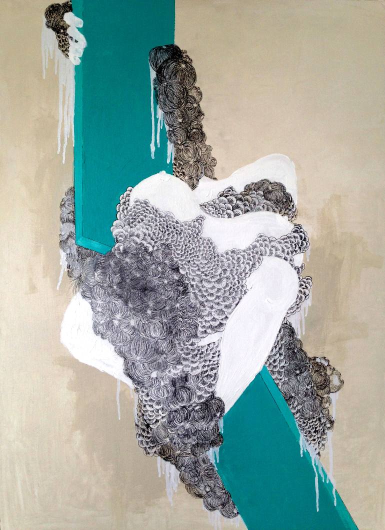 Hard Wax Wallpaper by Natalia Lewandowska © wallpaper hard wax natalia lewandowska @natalia.lew.andowska @natalia.lewandowska.art painting