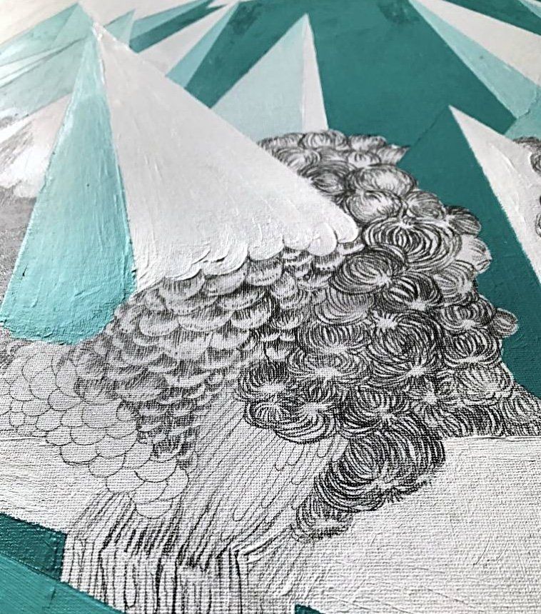 Hard Wax - Detail Photo by Natalia Lewandowska © wallpaper hard wax natalia lewandowska @natalia.lew.andowska @natalia.lewandowska.art painting