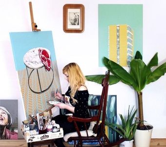 Hard Wax Wallpaper by Natalia Lewandowska © wallpaper hard wax natalia lewandowska @natalia.lew.andowska @natalia.lewandowska.art painting