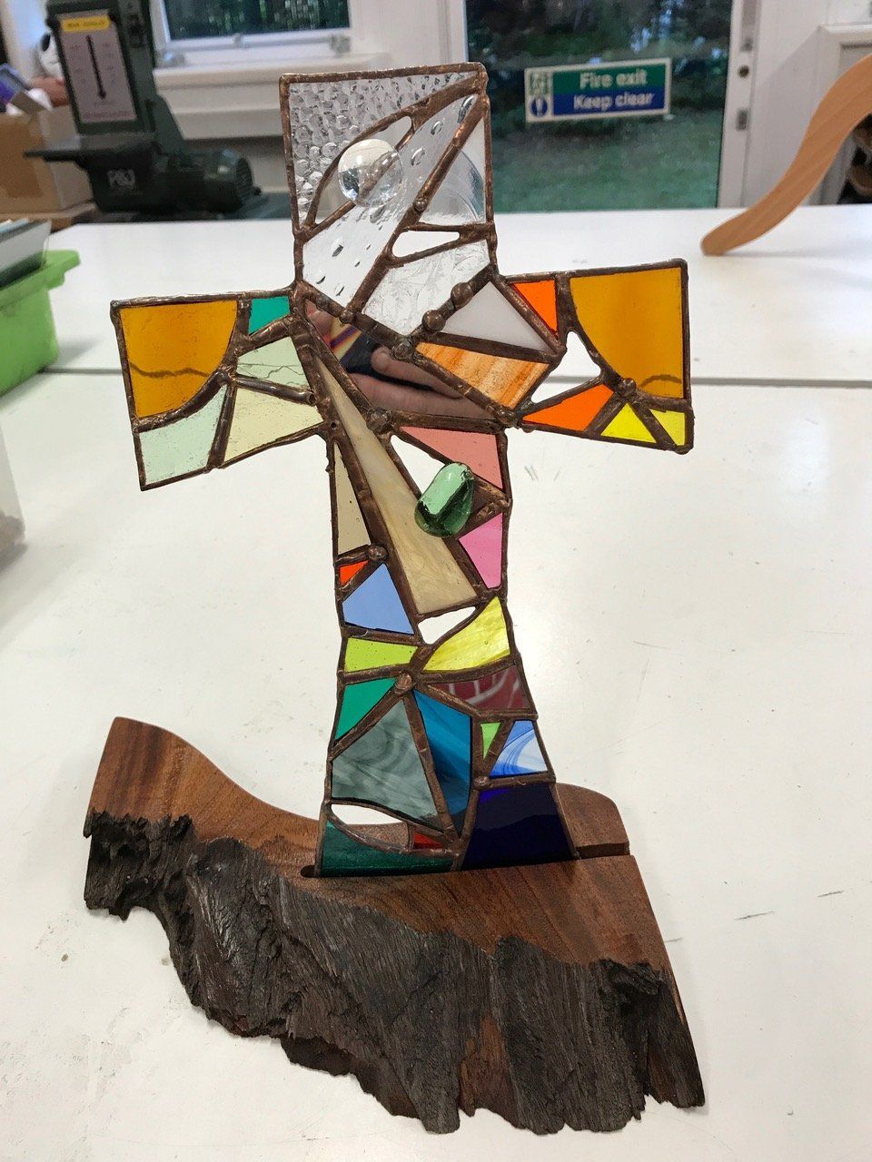 Multi-coloured stained glass design