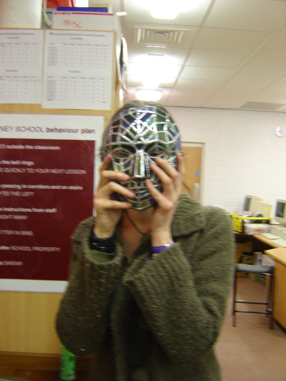 Women with a mask