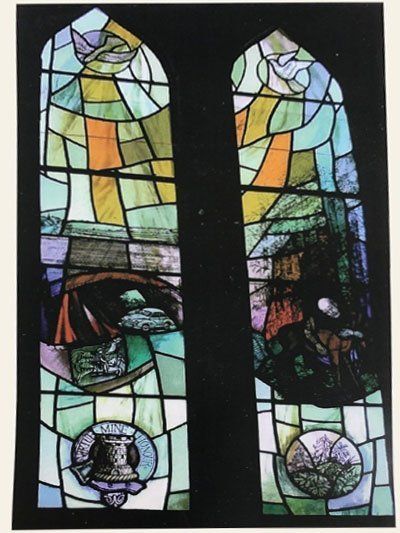 Colourful stained glass