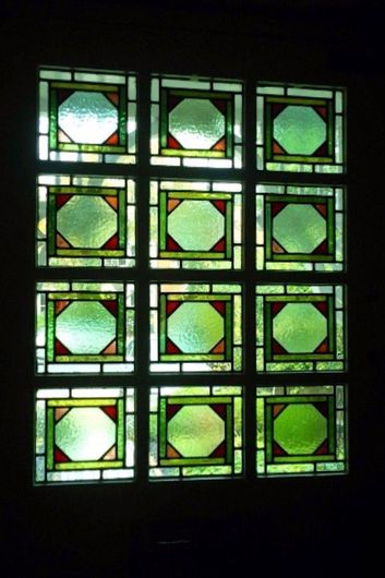 Green coloured glass