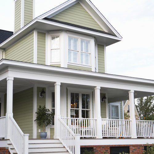 House with light green exterior house with light green exterior