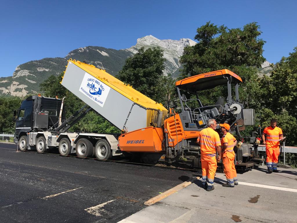 Transport Valais chantier