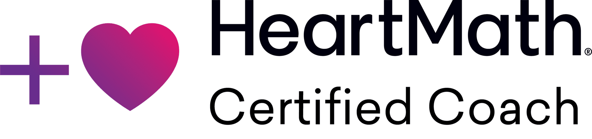 HeartMath.com Certified Coach Directory Listing HeartMath Certified Coach Logo with purple-pink plus sign and heart which links to the HeartMath.com Coach Directory