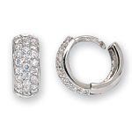 silver studs with precious stones