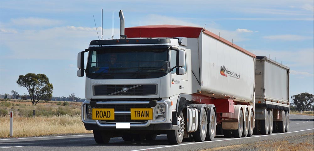 truck hauling materials