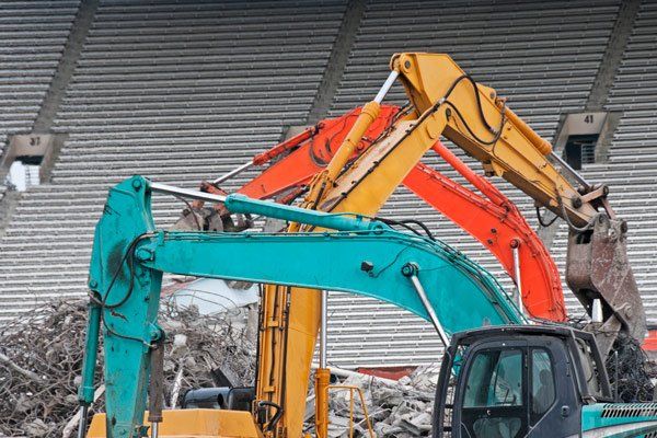 multicolored excavators