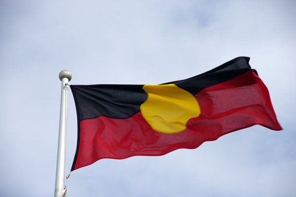 flag waving in the wind