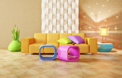 beautiful yellow sofa