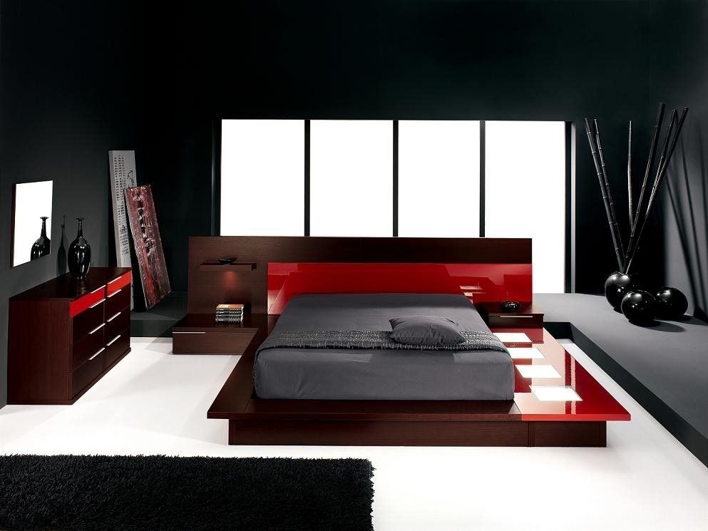 camera da letto con arredi di design