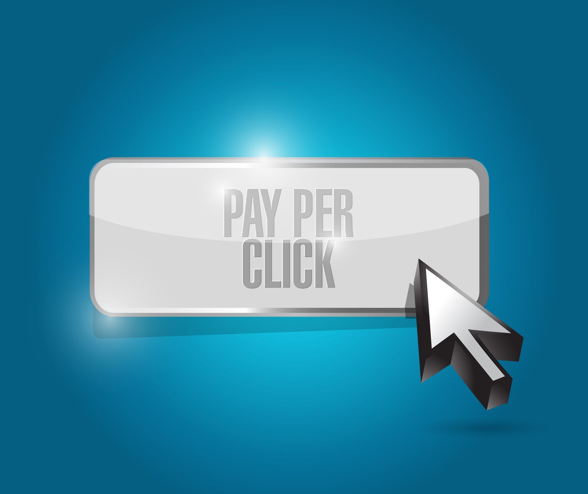 A pay per click button with an arrow pointing to it