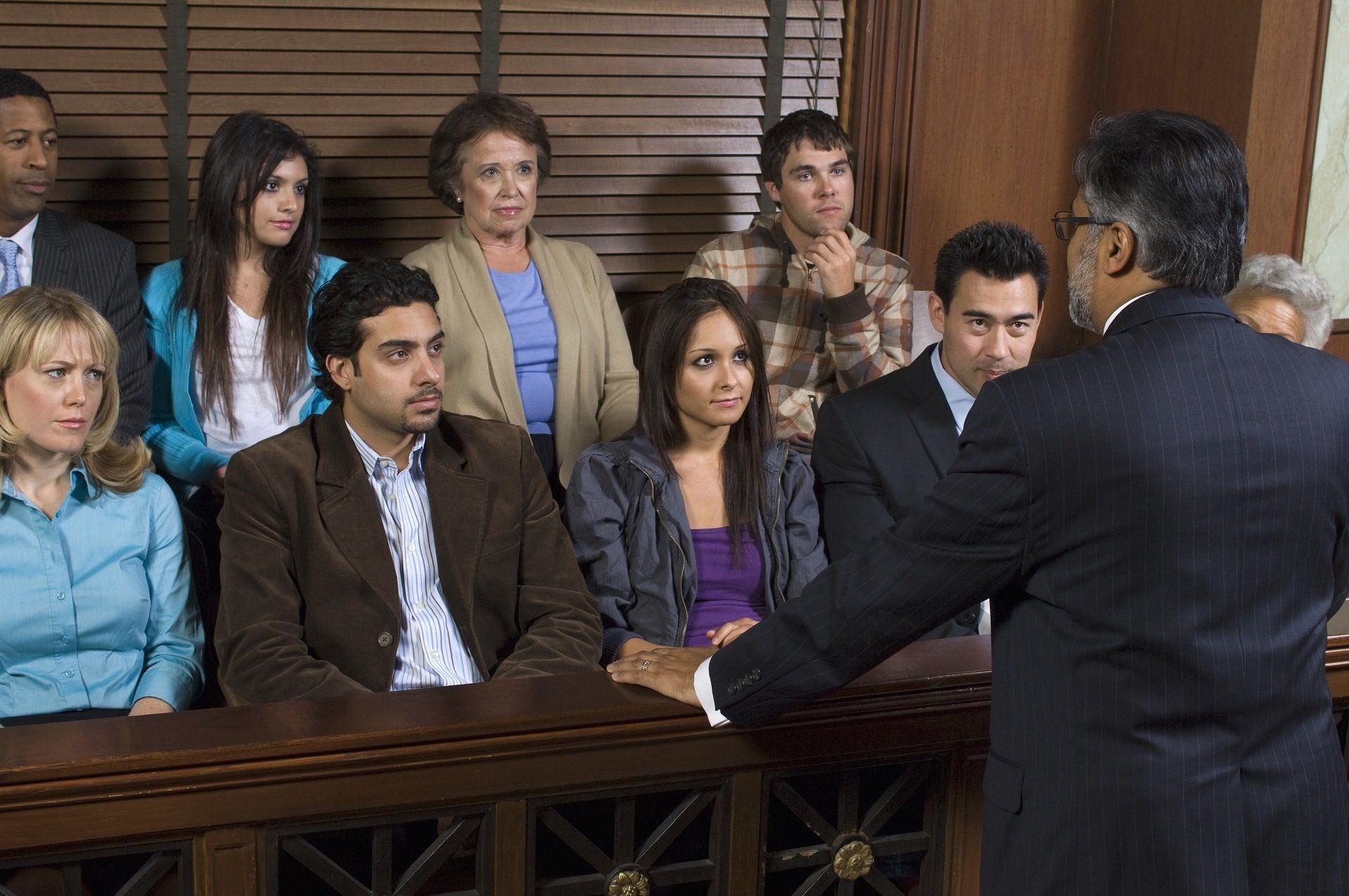 Attorney speaking to a jury