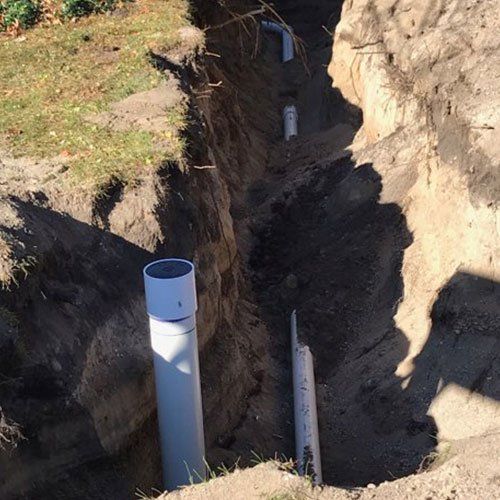 Home Drainage Work In Progress — Port Huron, MI — Dynamic Drain Services Home Drainage Work In Progress — Port Huron, MI — Dynamic Drain Services