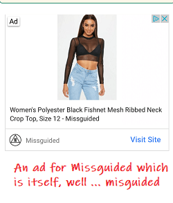 badly targeted ad example