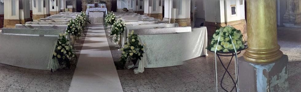 allestimento chiesa per nozze